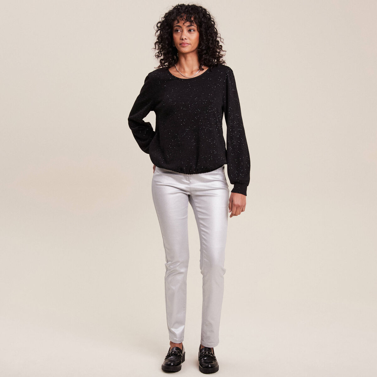 T-shirt manches longues noir femme