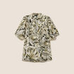 Blouse ample manches courtes fluide vert femme