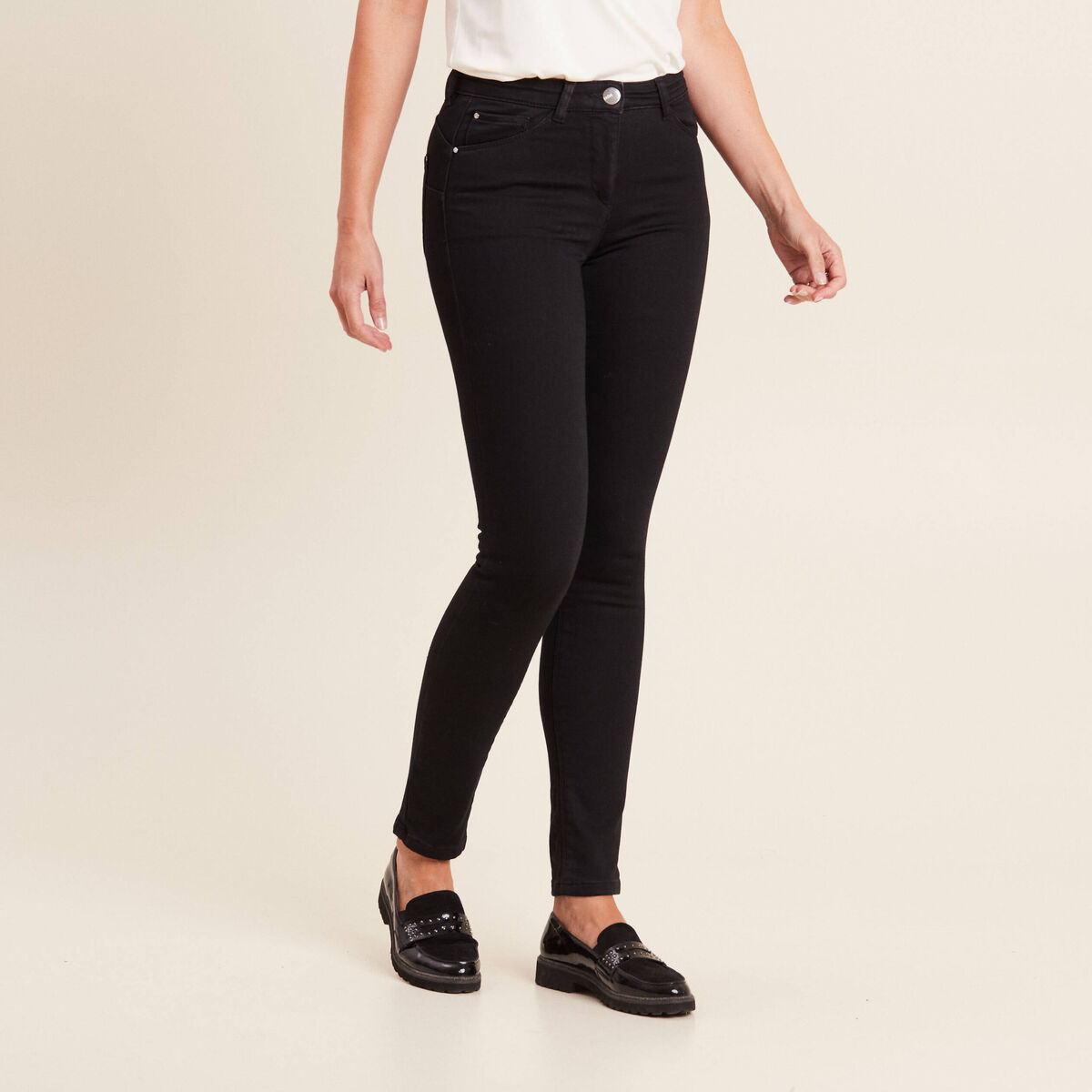 Pantalon chaud magique noir femme