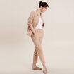 Veste droite boutonnée sable femme
