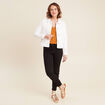 Blouson ajusté boutonné ecru femme