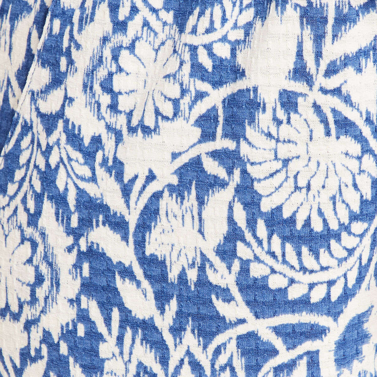 Short droit ceinturé bleu femme