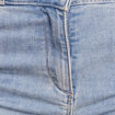 Short droit taille standard denim baby bleu femme