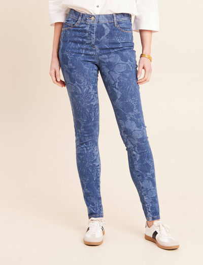 Jean magique L'Unique coupe ajust&eacute;e bleu femme