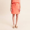Jupe standard aspect lin orange fluo femme