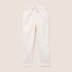 Pantalon jogpant taille haute blanc femme