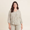 Blouse manches 3/4 noir femme