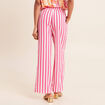 Pantalon fluide et large taille standard rose fushia femme