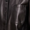 Chemise simili cuir noir femme