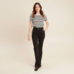 Pantalon bootcut à pont noir femme