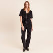 Combinaison en velours noir femme