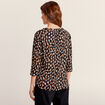 T-shirt manches 3/4 noir femme