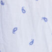 Blouse ample manches longues fluide bleu femme