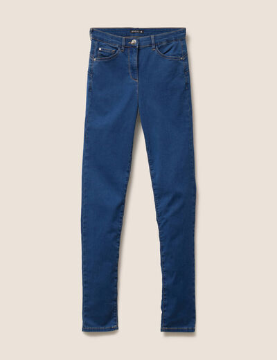 Jeans léger taille haute long denim double stone femme