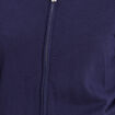 Gilet droit mi-long manches longues bleu marine femme
