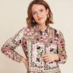 Chemise manches longues multicolore femme