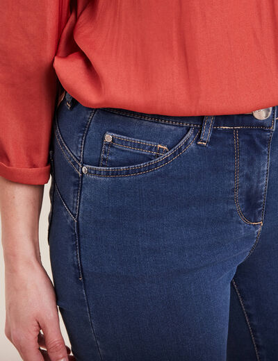 Jeans léger taille standard long denim double stone femme