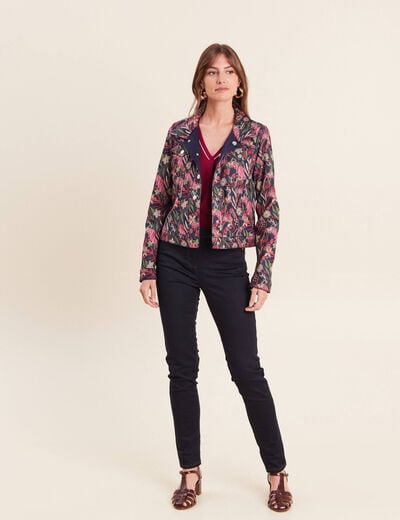 Veste cintr&eacute;e r&eacute;versible multicolore femme
