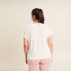 T-shirt manches courtes ecru femme