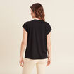 T-shirt manches courtes noir femme