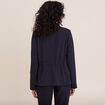 Veste cintr&eacute;e boutonn&eacute;e bleu fonc&eacute; femme