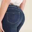Bermuda ajusté en jean denim brut femme
