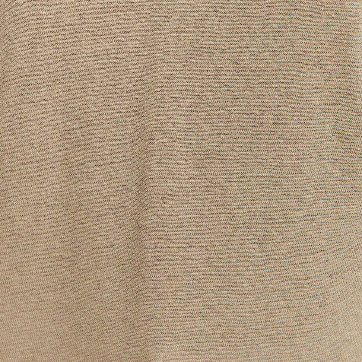 T-shirt col v manches courtes aspect lin vert kaki femme