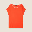 T-shirt manches courtes orange foncé femme