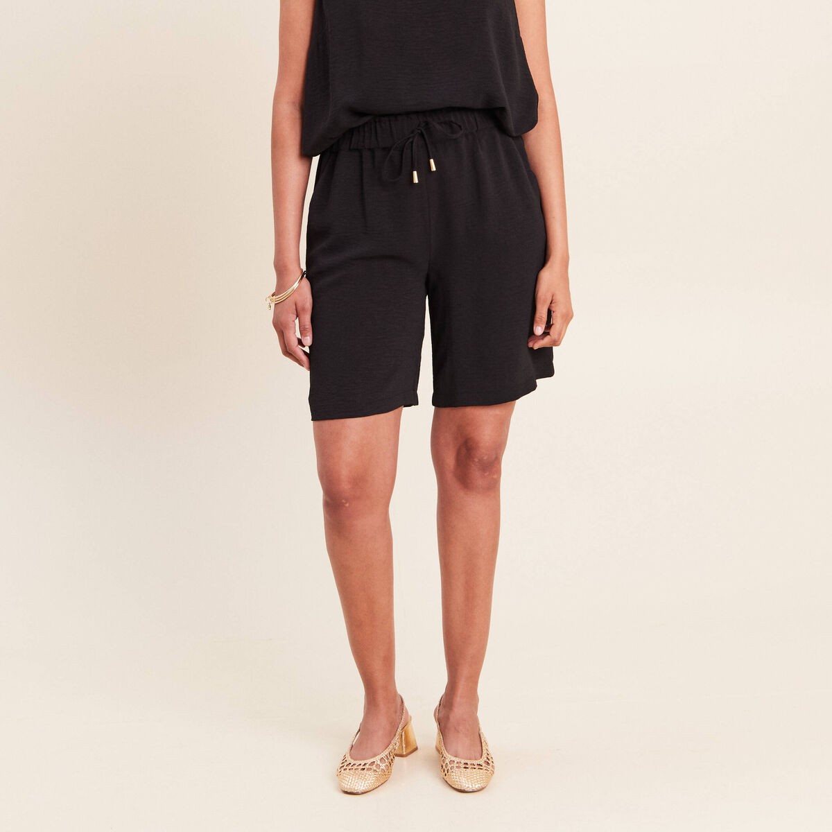 Bermuda noir femme