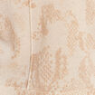 Pull col rond manches courtes beige femme