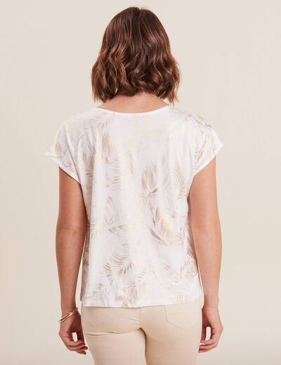 T-shirt manches courtes blanc femme