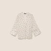 Blouse fluide col v manches longues bordeaux femme