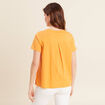 T-shirt manches courtes orange clair femme
