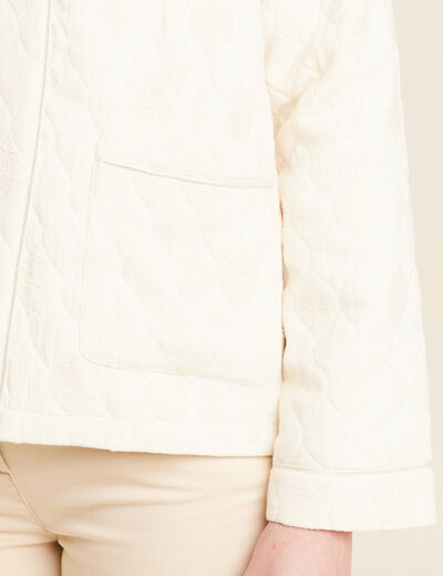 Veste matelassée ecru femme