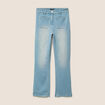 Jean droit taille haute 7/8&egrave;me denim double stone femme
