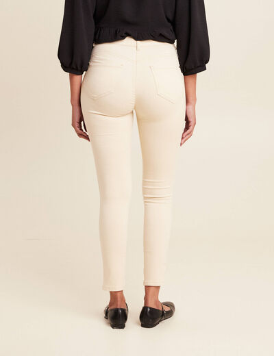 Pantalon léger taille standard 7/8ème ivoire femme