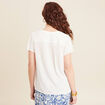 Blouse manches courtes ecru femme