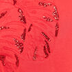 T-shirt &agrave; sequins manches courtes rouge femme