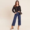 Blouse en dentelle noir femme