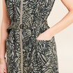 Robe droite zipp&eacute;e vert femme