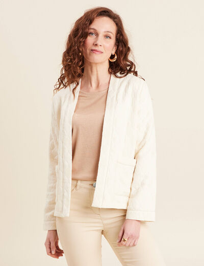 Veste matelassée ecru femme