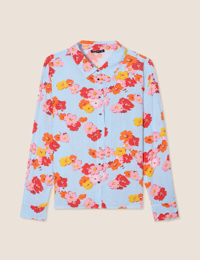 Chemise manches longues rouge clair femme