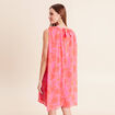 Robe ample courte sans manches doubl&eacute;e rose femme