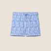 Short large taille haute bleu clair femme