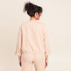 Veste bas resserr&eacute; aspect lin sable femme