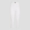 Pantacourt droit taille haute blanc femme