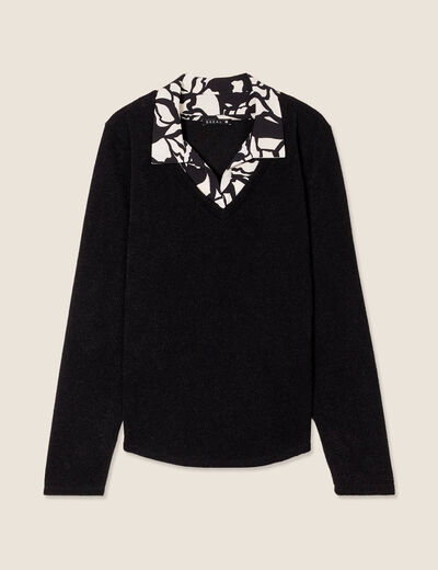 T-shirt manches longues noir femme
