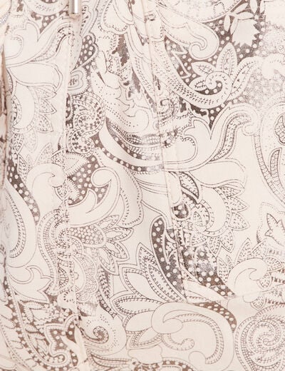 Jupe droite r&eacute;versible blanc femme