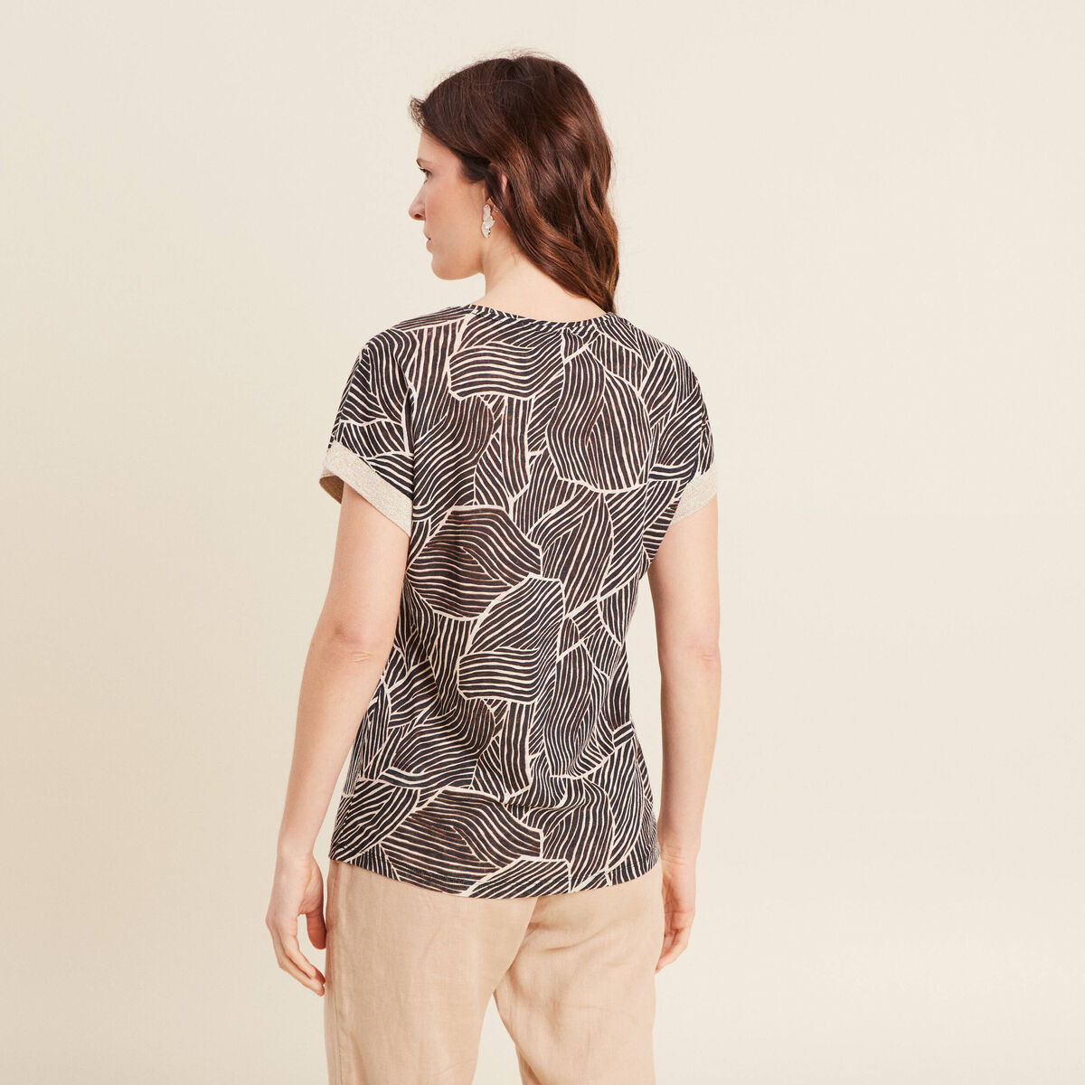 T-shirt manches courtes noir femme