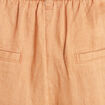 Pantalon fluide taille haute beige femme